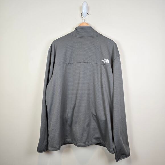 The North Face Men Size XXL Cedar Trail Grid Fleece Full Zip Jacket Smoked Pearl - Picture 3 of 3